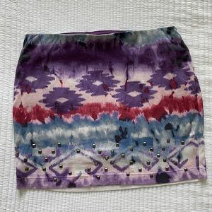Express Tie dye skirt with studs